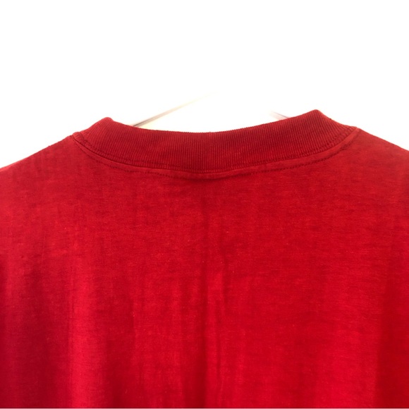 Vintage Chicago Bulls T-Shirt XL Red Logo 100% Cotton CGW - Picture 7 of 13